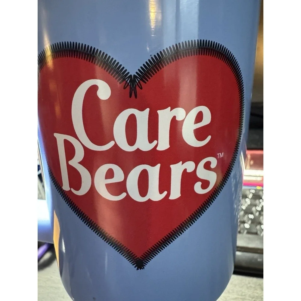 Silver Buffalo Care Bears Grumpy Bear 40oz Stainless Steel Tumbler Handle Straw